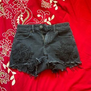 American Eagle Super Stretch Black Denim Short